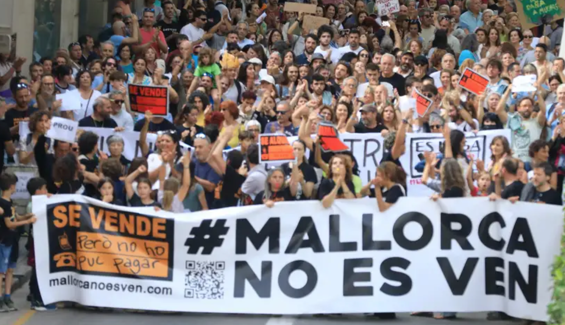 Protestan en Mallorca contra el turismo masivo